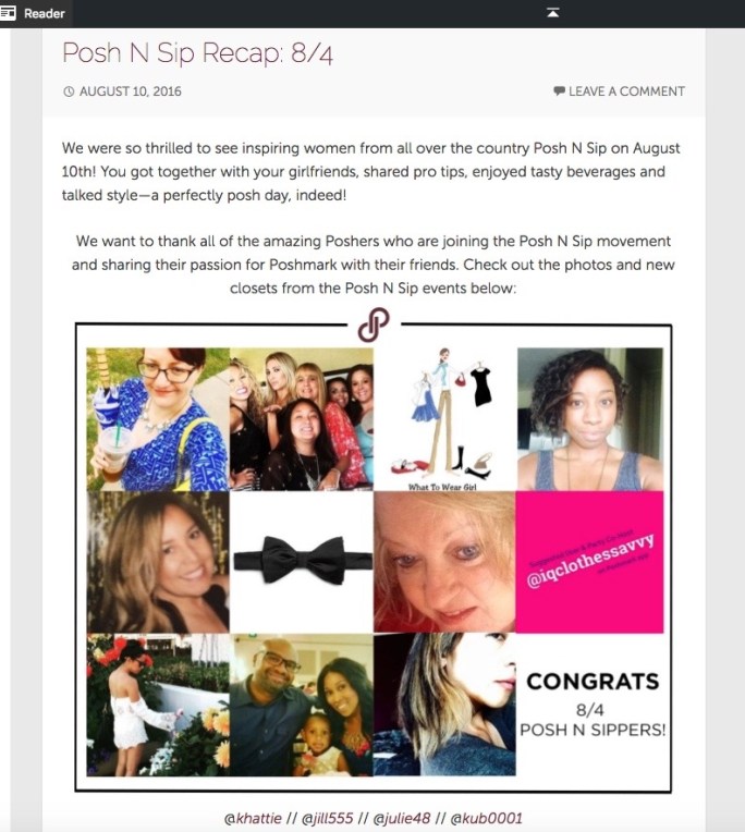Posh N Sip on Poshmark Blog